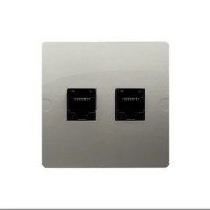 Telefonní zásuvka RJ11 + počítačová zásuvka RJ45 kat. 5e, Satén BMF5T.02/29