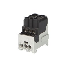 Blok pro rozdělení fází UVB 100 L S 1pól. 101A AL/CU 1000V černý na DIN 1003206