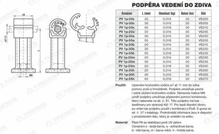 Podpěra vedení do zdiva-šedá PV 1p-55s (plast) TREMIS VS210