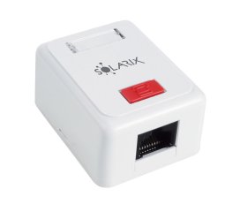 Zásuvka CAT5E UTP 1 x RJ45 na omítku bílá SOLARIX 22161081