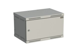 Rozvaděč nástěnný nýtovaný SENSA 6U 400mm, dveře plech, RAL 7035