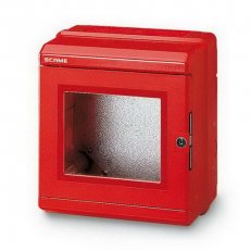 SCAME Rozvaděč na omítku v červeném provedení s lištou DIN 205x220x140mm IP65
