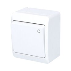 Famatel 5336-02 GALATEA IP44 Tlačítko symbol 'světlo' č.1/0 (bílá)