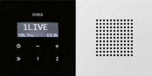 Rádio RDS s reproduktorem pod omítku F100 čistě bílá GIRA 2280112