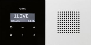 Rádio RDS s reproduktorem pod omítku F100 čistě bílá GIRA 2280112