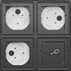 Pouzdro na omítku 2x 2x System 106 antracit GIRA 5508910