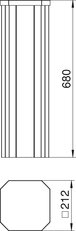 OBO 6286700 Instalační půlsloup ISSHS4 61OT3RW