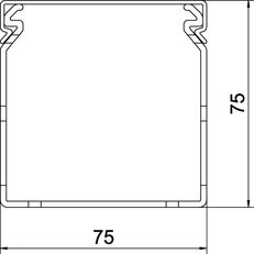 OBO LKVH N 75075 Propojovací kanál LKVH bezhalogenový 75x75x2000 světle šedá