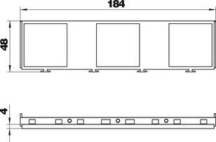 OBO MT45V 3 Montážní rám pro 3 × 1 Modul 45 grafitově černá