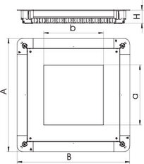 OBO UGD55 350-3 9R Podlahová přístrojová krabice pro GES9/55UV 467x467x55 Ocel