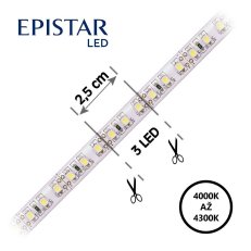 LED pásek 120LED/m 3528 IP65 4000-4300 K bílá 12V 8mm 20m FK TECHNICS 4738194-63