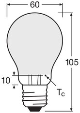 Světelný zdroj LEDVANCE LED CLASSIC A P 7.5W 827 Frosted E27