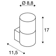 GRAFIT E27 round, nástěnné přisazené svítidlo antracit SLV 1006178