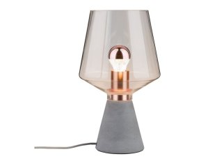 Stolní lampa Neordic Yorik sklo/beton/měď 796.65 PAULMANN 79665