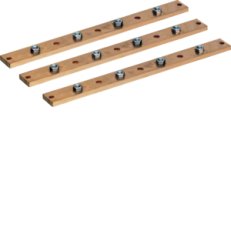 Cu sběrna 40x10mm, 495mm, pro 2 pole, 3ks včetně šroubů HAGER UM04M