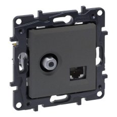 863477 NILOE S.TV TYPF+RJ45 6UTP OCEL LEGRAND 863477