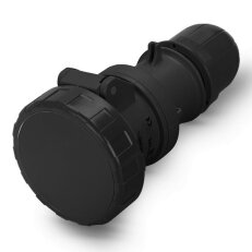 SCAME 318.1643.K Zásuvka(spojka)kabelová OPTIMA v černém provedení-2P+E,16A