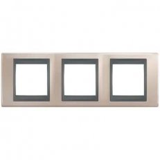 Unica Top Krycí rámeček trojnásobný, Onyx Copper/Grafit SCHNEIDER MGU66.006.296