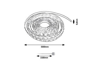 LED Strip, 21W, 2000lm, 4000L, L500cm bílá 4000K RABALUX 79021