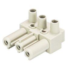 zásuvka na kabel, 3-pól, bez krytu, šroubové svorky, gesis, šedá