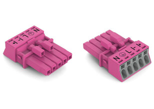 Zdířka 5pól. Kód. B Růžová WAGO 890-285/080-000