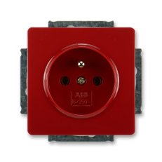 Zásuvka s ochranným kolíkem 5518G-A02349 R1 karmínová Swing ABB