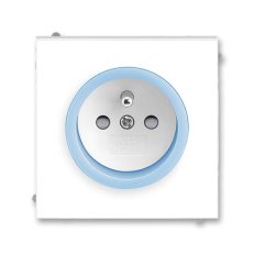 ABB NEO Zásuvka s ochr. kolíkem s clonkami bílá/ledová modrá 5519M-A02357 41