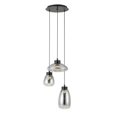Závěsné svítidlo SARNARRA LED -černá/černá-TRANSP. 3X5,4W EGLO 390299