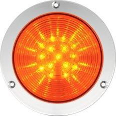 Svítidlo signální s trvalým svitem R4 LED 24V, ACDC, IP66, oranžová, chrom 21416