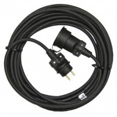 Venkovní prodlužovací kabel 25 m/1 zásuvka/černý/guma/230 V/1,5 mm2 EMOS PM0504