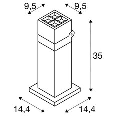 S-CUBE 35 stojací lampa, 15 W, 2700/3000 K, PHASE, antracit SLV 1007460