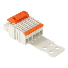 1vodičová pružinová svorkovnice, Páčka, Push-in CAGE CLAMP, Světle šedá