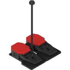 Dvojitý nožní spínač M20x1,5 plast 1NO+1NC/1NO+1NC červená červená PC2-126
