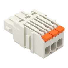 1vodičová pružinová svorkovnice, Páčka, Push-in CAGE CLAMP, Světle šedá