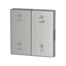 CWIZ-02/a3 Kryt RF tlačítka 2x1/2 55x55mm Ventilace Stříbrná matná Eaton 304433
