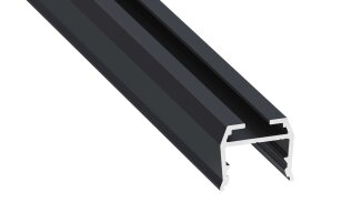 Přisazený hliníkový profil AL-PROFIL AXEL ROCK ANTHRACITE LACQUERED 1M GXLP1174