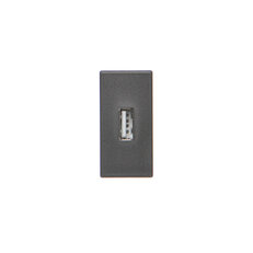 Kryt K45 USB typ A 45×22,5mm grafitově-šedá K128B/14