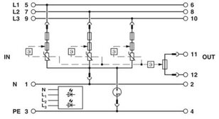 Svodič přepětí typu 3 PLT-SEC-T3-3S-230-FM PHOENIX CONTACT 2905230