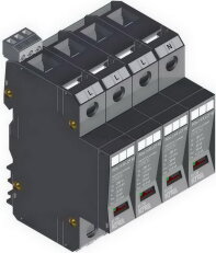 Přepěťová ochrana POm I 4 R LCF 50kA 280V/12,5kA, modulární, monoblok, B+C+D