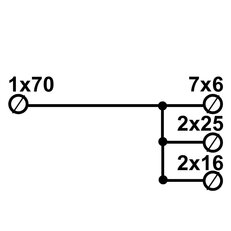 Blok DTS (4x)70/(4x)7x6+2x25+2x16 šedý ELEKTRO BEČOV UD4070