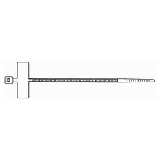 Stahovací pásek s popisovacím štítkem 100x2,5 mm, přírodní. KOPOS SPM 100X2.5_HA