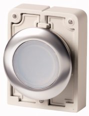 Eaton M30I-FDRL-W Prosvětlená ovládací hlavice, aretace, kroužek nerez, bílá