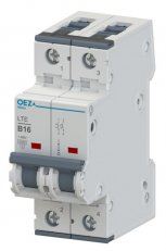 LTE-16B-2 Jistič In 16A,Ue AC 230/400V/DC 144V, ch.B, 2pól, 6 kA OEZ:41906
