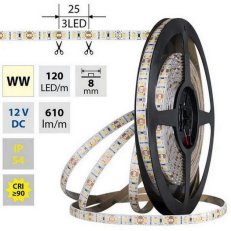 LED pásek SMD2835 WW,120LED/m 5m, 12V, 9,6 W/m MCLED ML-121.854.60.0