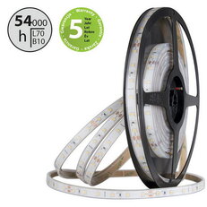 LED pásek SMD2835 NW, 60LED/m, 4,8W/m, DC 24V, 390lm/m, CRI90, IP68, 10mm, 5m
