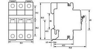 Jistič DLS 6I B20-3 10KA 3pól., B-charakt., 20 A, 10 kA DOEPKE 09916114