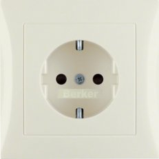 Zásuvka SCHUKO kompletní s rámečkem, S.1/B.x, krémová lesk BERKER 47428982