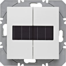 KNX RF tlačítko 2-násobné solární ploché, quicklink, S.1/B.x, bílá lesk 85656189