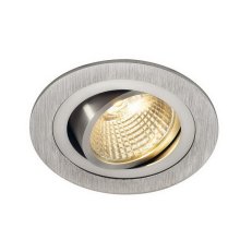Sada NEW TRIA LED DL ROUND downlight kartáčovaný hliník 6 W 38° 2700K SLV 113876