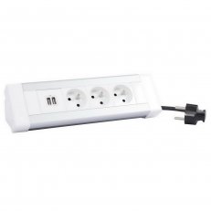 Legrand 054635 STOLNÍ BLOK 3X2P+T USB 2400MA